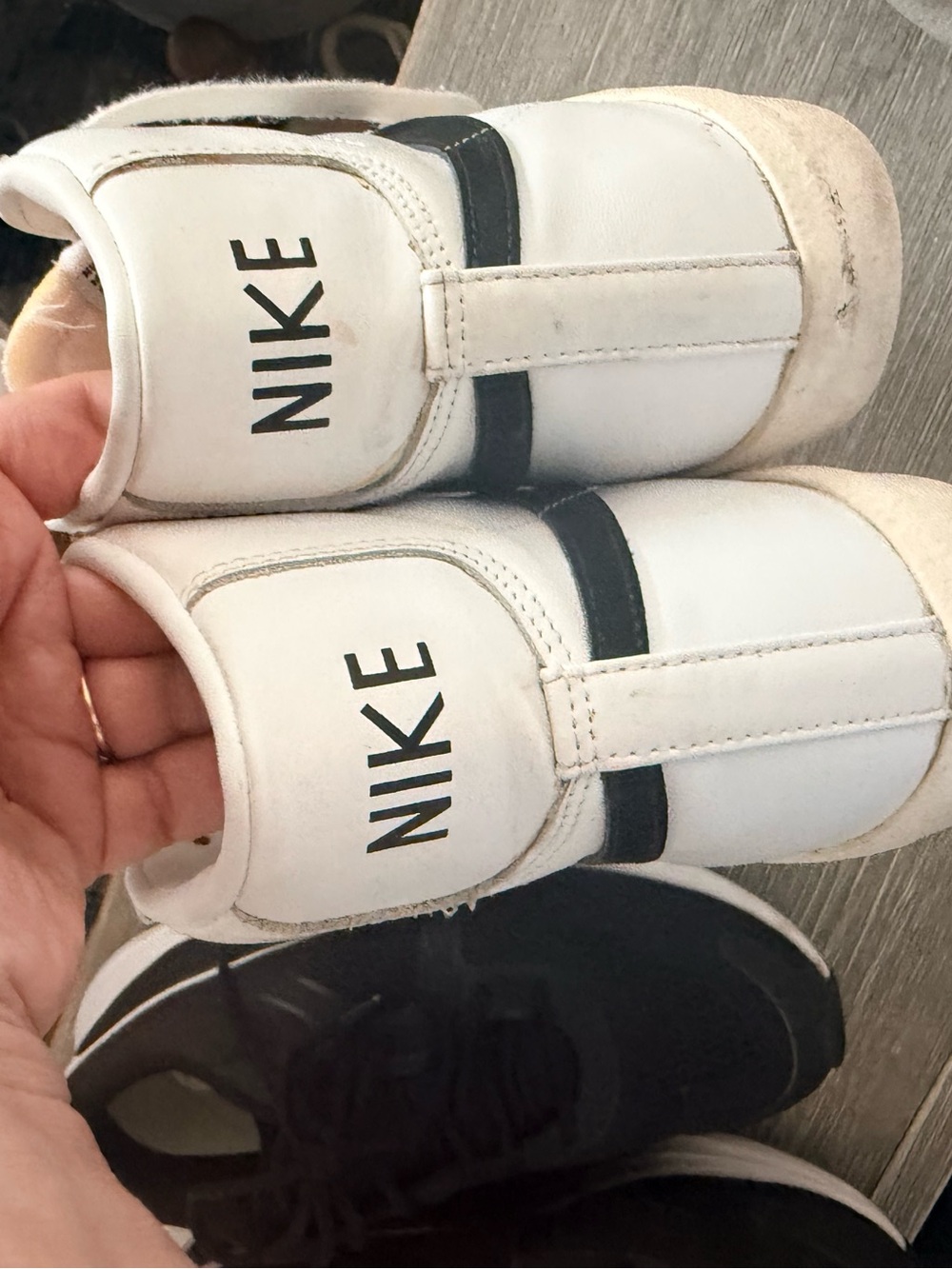 Women’s Nike White Leather Sneakers Size 8.5